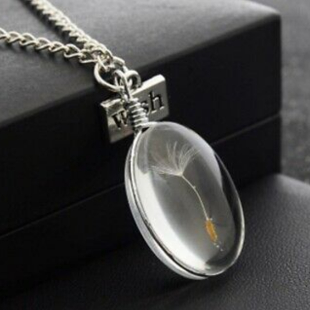 Gift Ready 🎁 New 🌻 Make A Wish Dandelion Silver Necklace